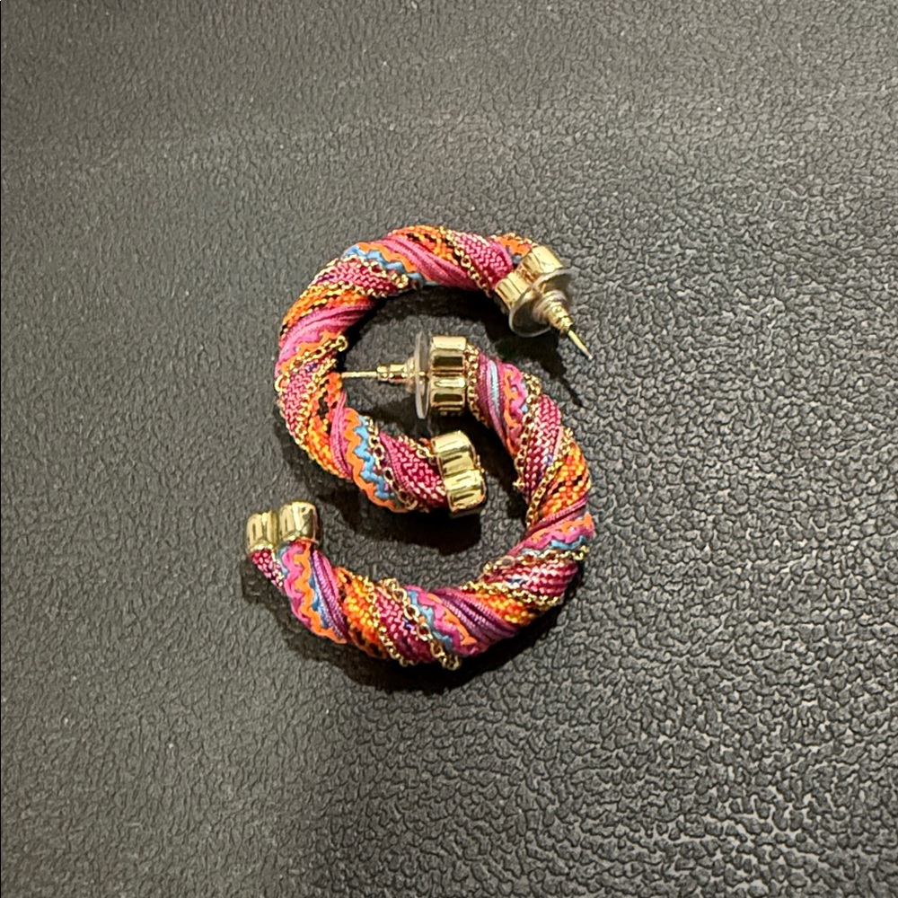Kendra Scott Colorful Twisted Hoop Earrings